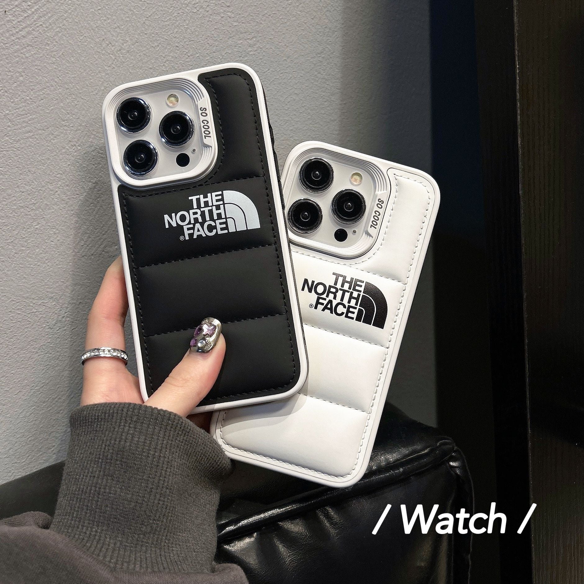 TF Down Jacket iPhone Case Color-blocked frame