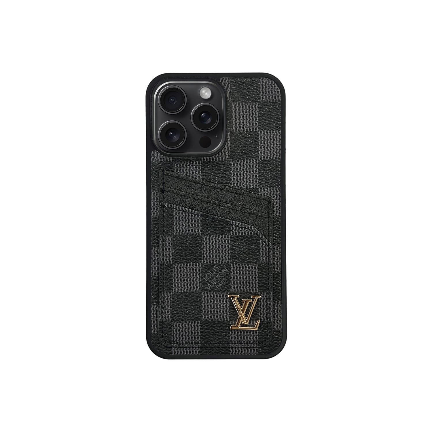 L CHESSBOARD BLACK CARDHOLDER