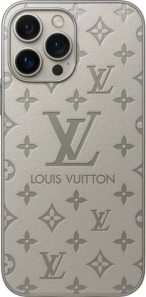 LV SHINY IPHONE CASES SILVER
