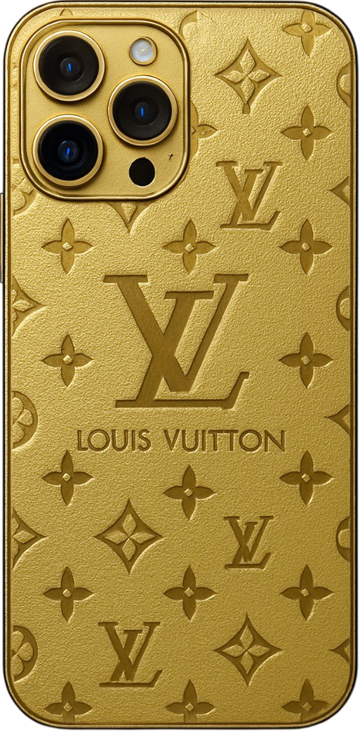 LV SHINY IPHONE CASES GOLD