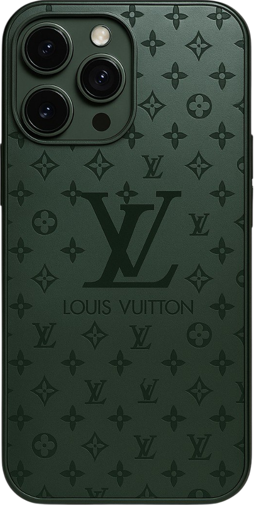 LV SHINY IPHONE CASES GREEN