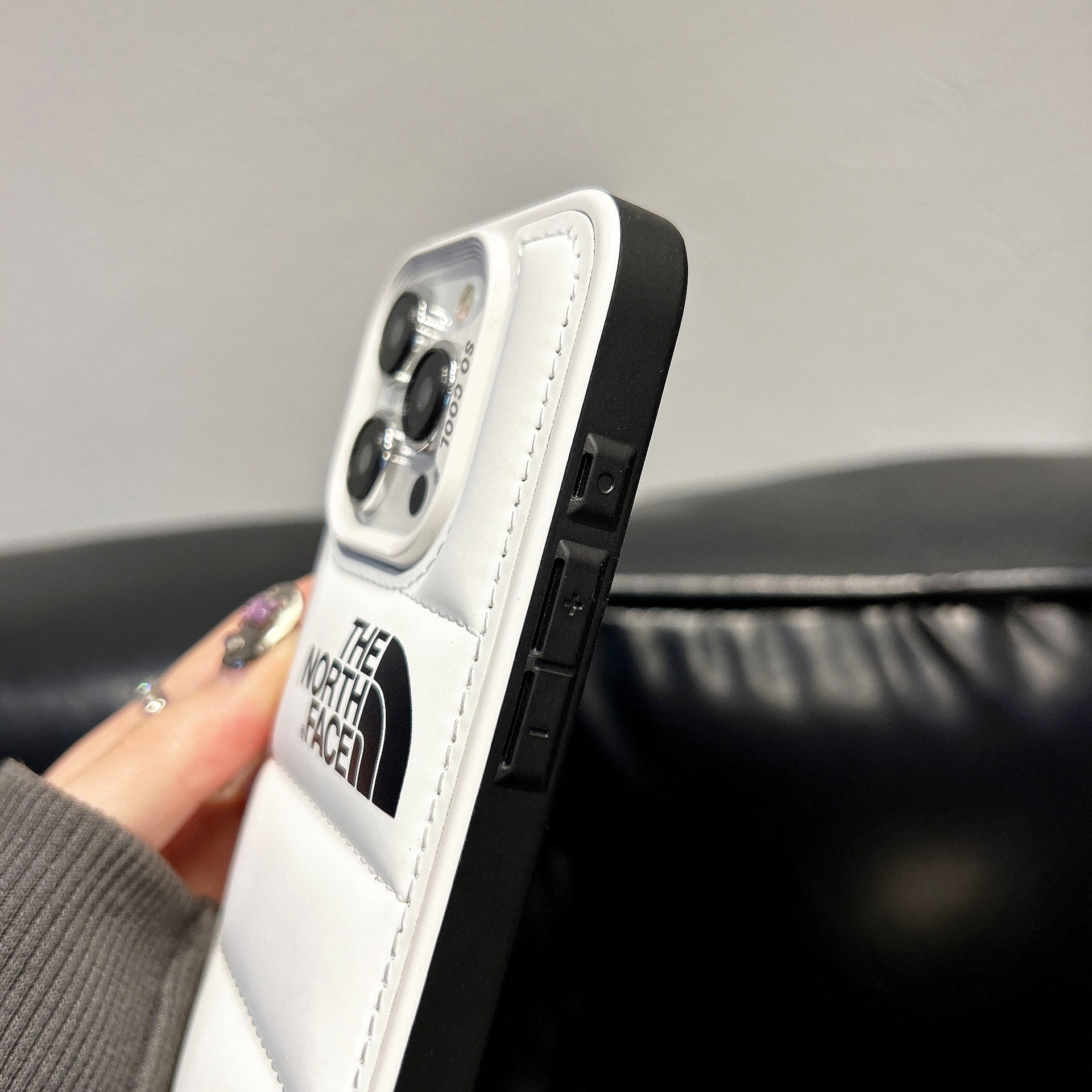 TF Down Jacket iPhone Case Color-blocked frame