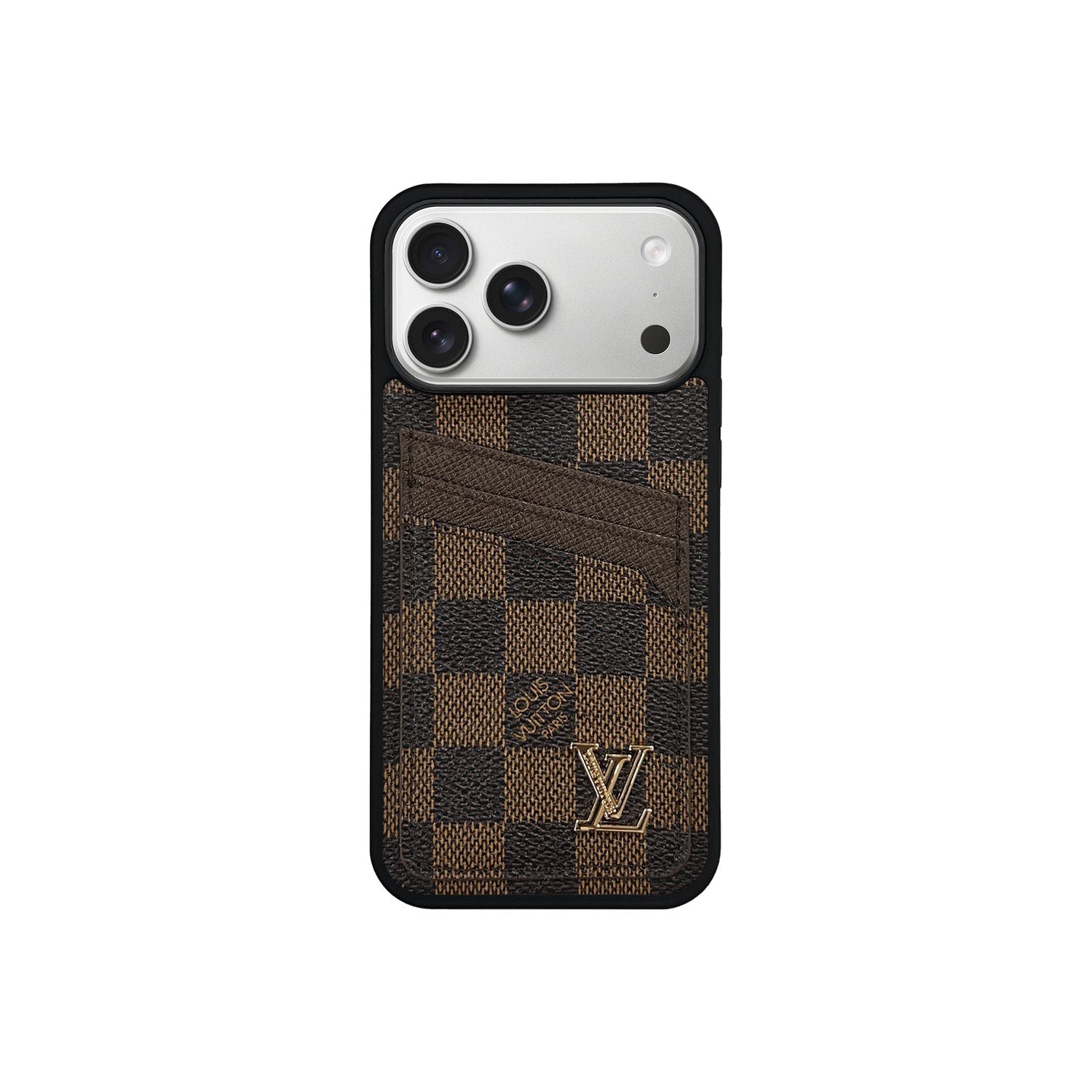 L CHESSBOARD BROWN CARDHOLDER