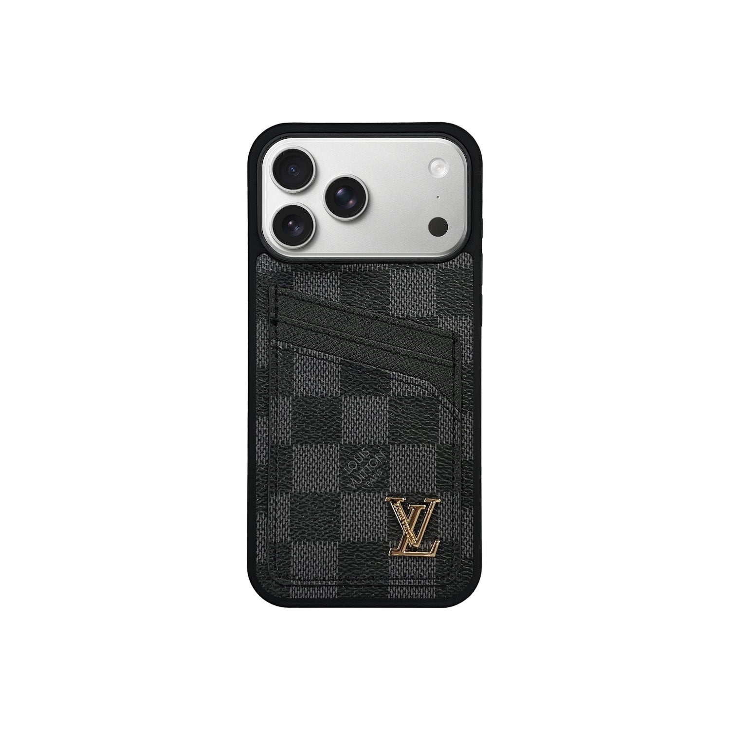 L CHESSBOARD BLACK CARDHOLDER