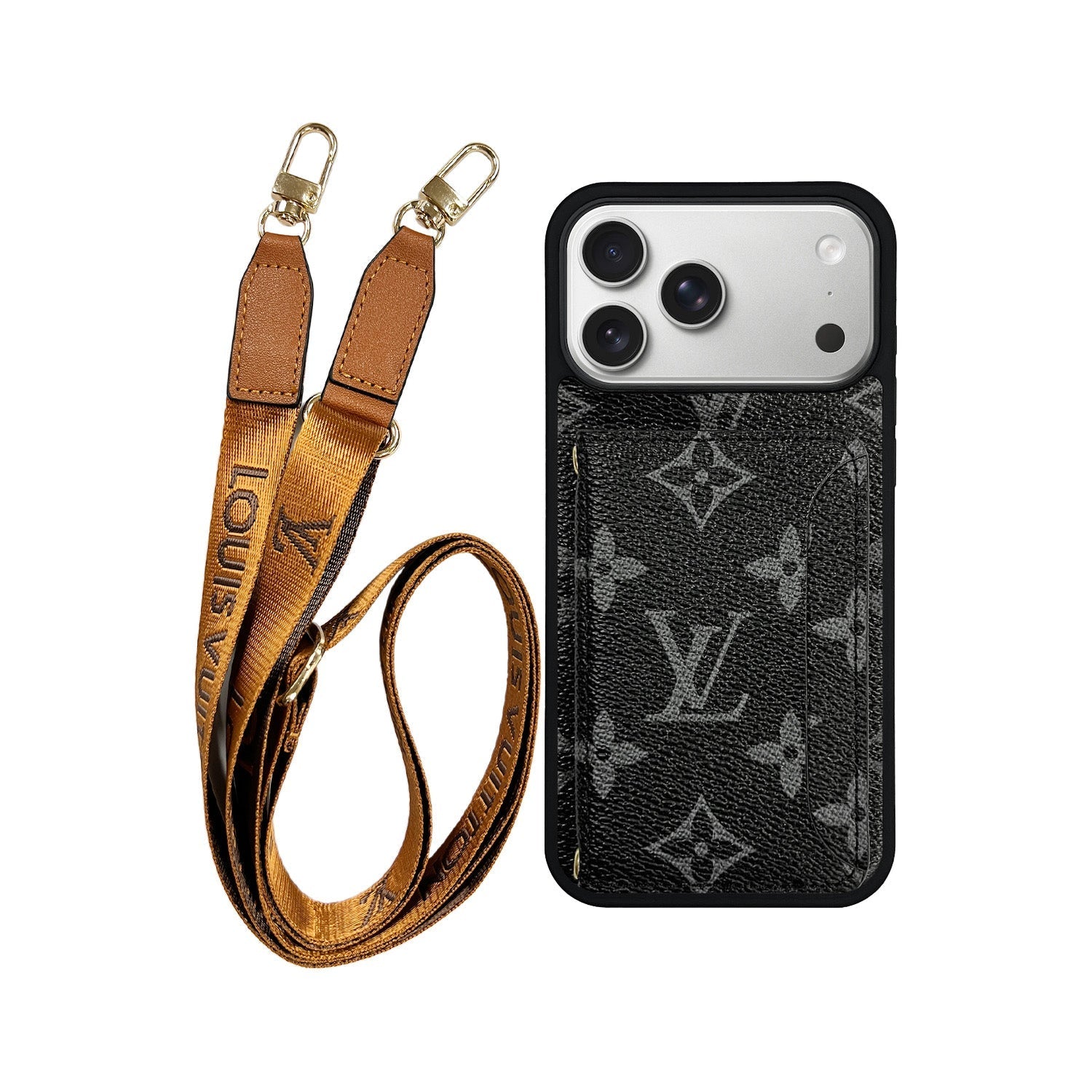 L CLASSIC CARDHOLDER & LANYARD BLK
